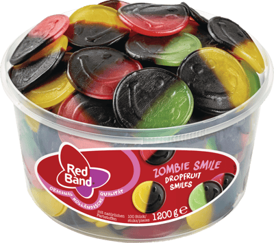 Modelbillede af Red Band Zombie Smile Vingummi/Lakrids 1200 g