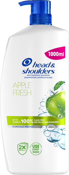 Modelbillede af Head & Shoulders Shampoo Apple Fresh 1L. M. Pumpe