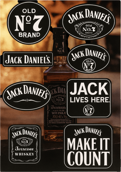 Modelbillede af Jack Daniel's Sticker 8er-Set
