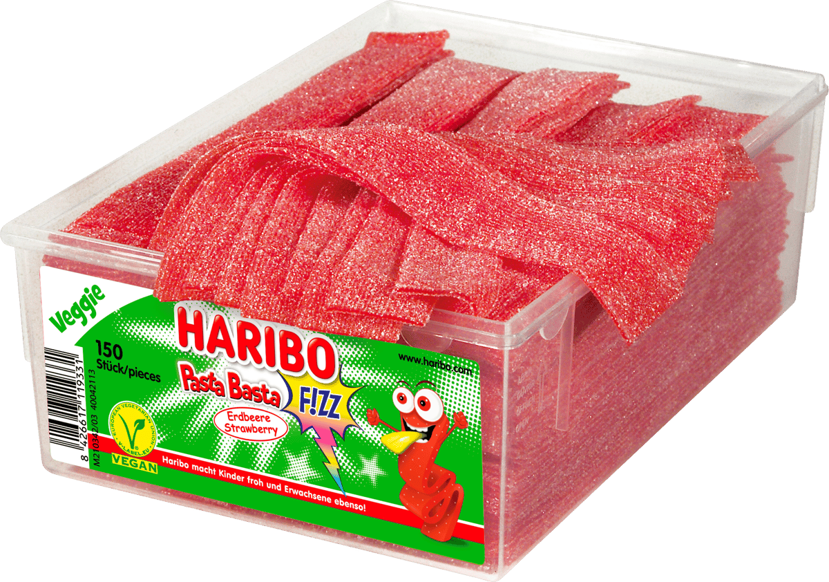 Haribo Pasta Basta Jordgubb 150 st. 1125 g