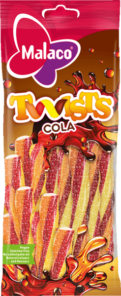 Modelbillede af Twists Cola Malaco 100g