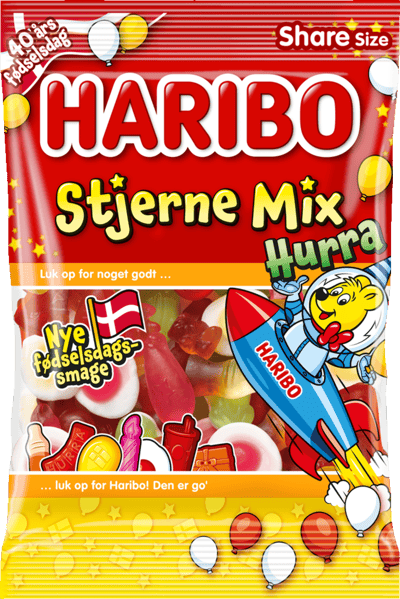 Modellbild av Stjerne Mix Hurra Haribo 375g