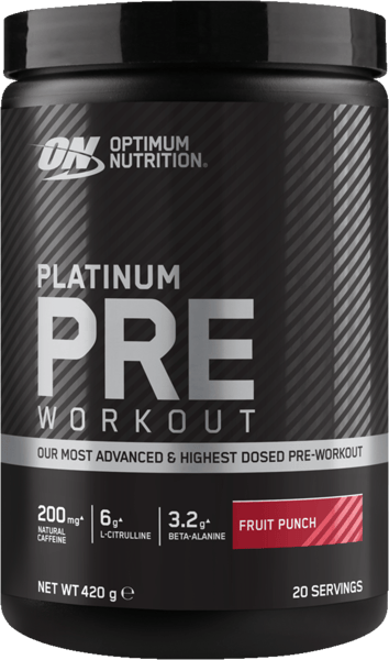Modellbild av Optimum Nutrition Platinum Pre-Workout Fruit Punch 420 g
