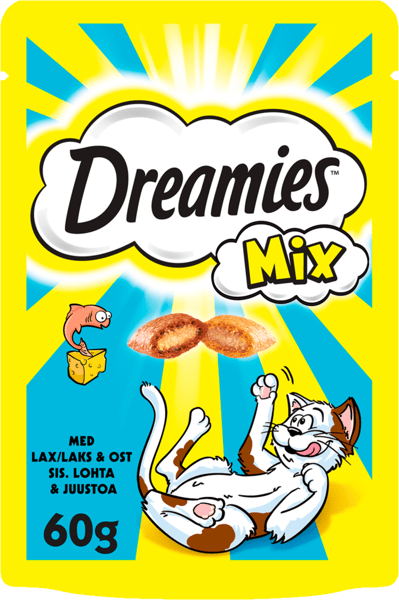Modelbillede af Dreamies Mix Laks & Ost 60 g