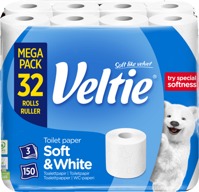 Modelbillede af Toiletpapir Veltie 32 rl