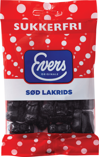 Modelbillede af Evers Sukkerfri sød lakrids 70 g.