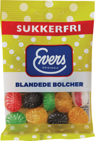 Modelbillede af Evers Sukkerfri Blandede Bolcher 70 g.