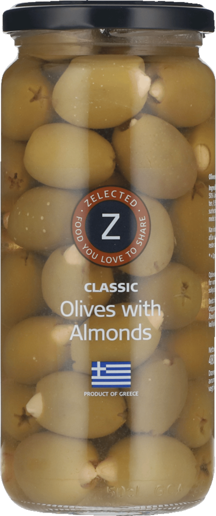 Zelected Oliven m. Mandel 300/510 g