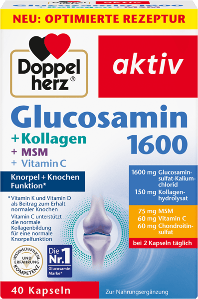 Modellbild av Doppelherz Glucosamin 1600 + Kollagen + MSM 40 Stk.