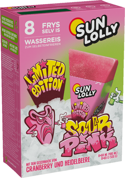 Modelbillede af Sun Lolly Sour Pink 8 stk