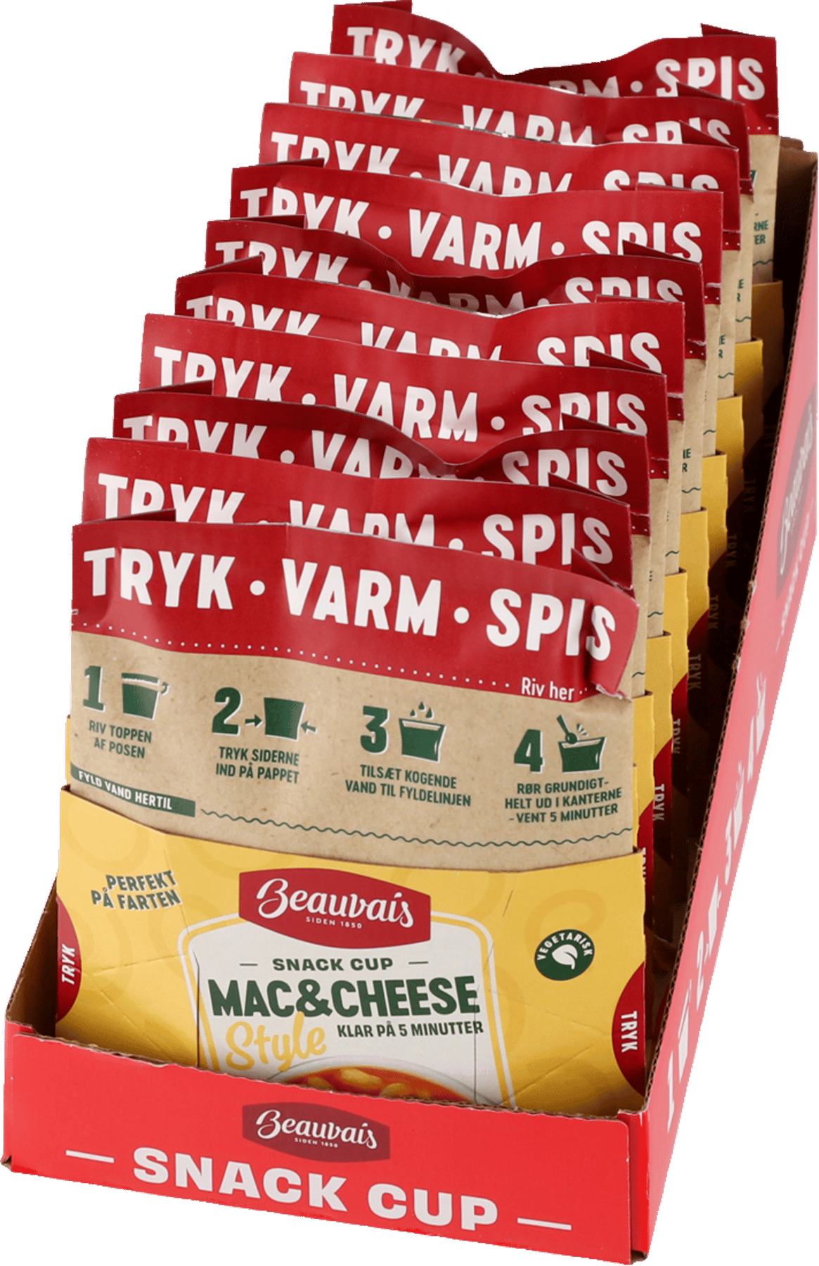 Beauvias Snack Cup Mac&Cheese 10x65g