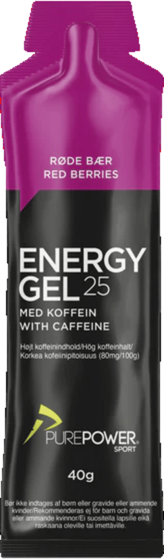 PurePower Energy Gel Røde Bær Koffein 40 g