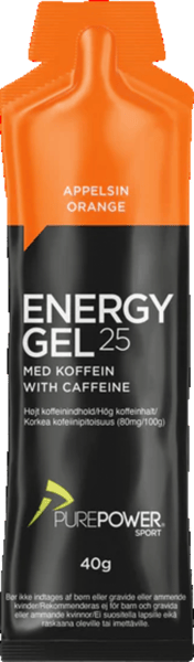 Modelbillede af PurePower Energy Gel Appelsin Koffein 40 g