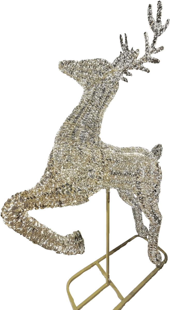 Rensdyr 287 cm W Led Gold