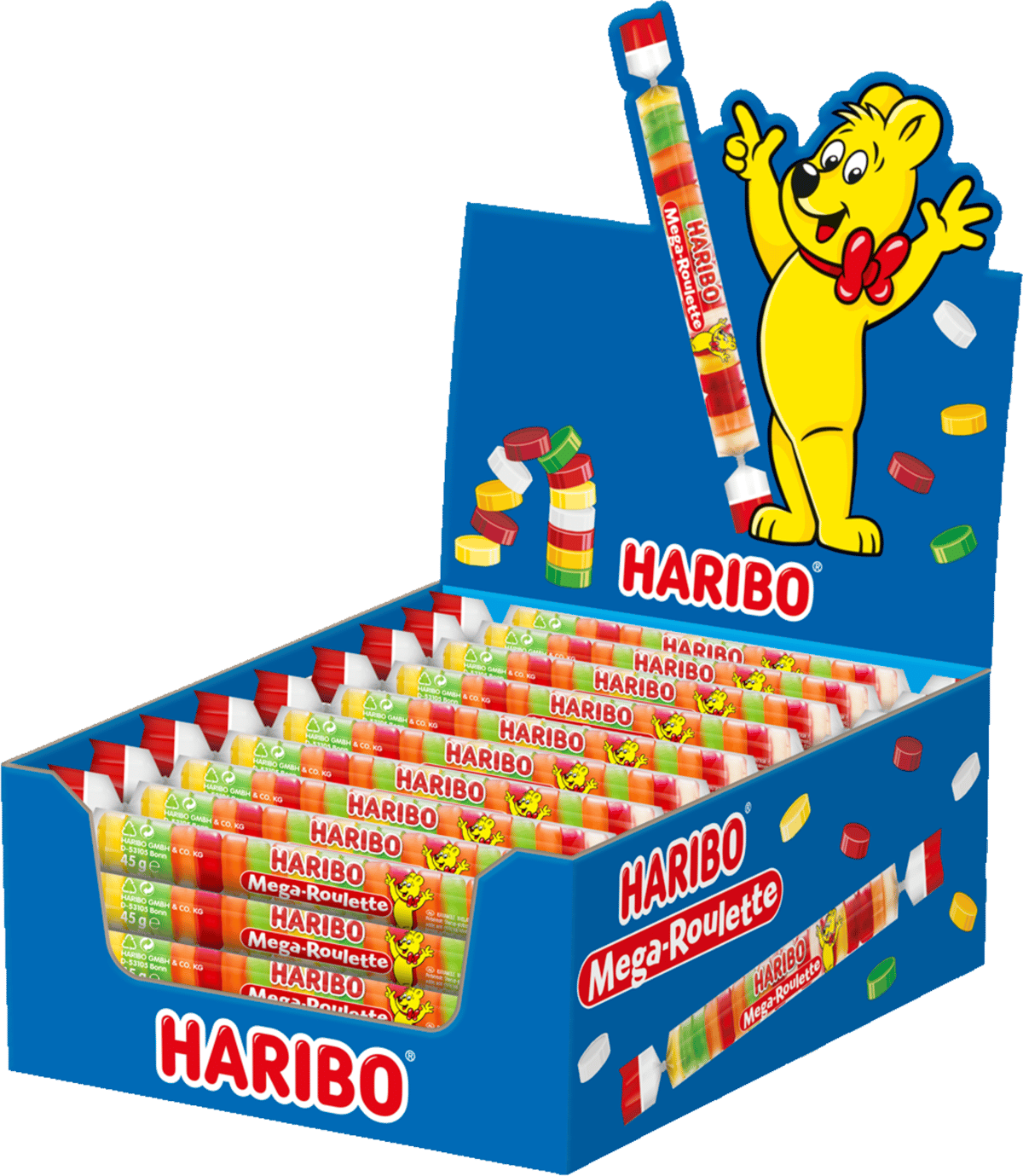 Mega Roulette Haribo Frucht 40x45g