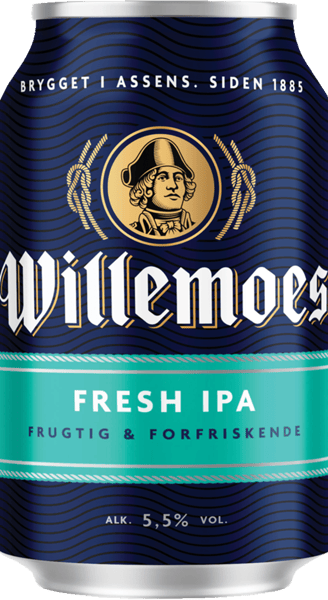 Modelbillede af Willemoes 12x0,33l Fresh IPA 5,5%