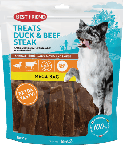 Modelbillede af Treats Duck & Beef Steak 1000 g
