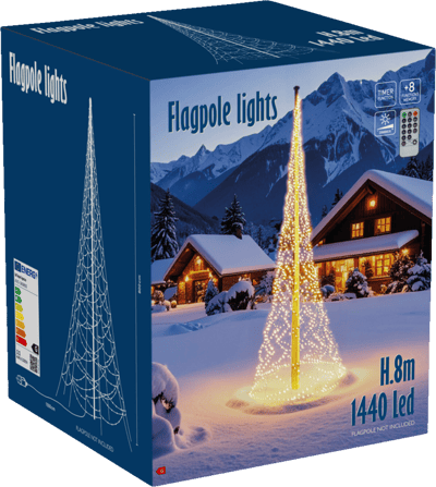Modelbillede af Flagstangsbelysning 1440 LED Varm Hvid