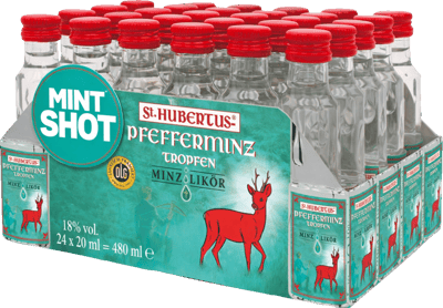 Modelbillede af Hubertus Shot Mint 18% 24x20ml