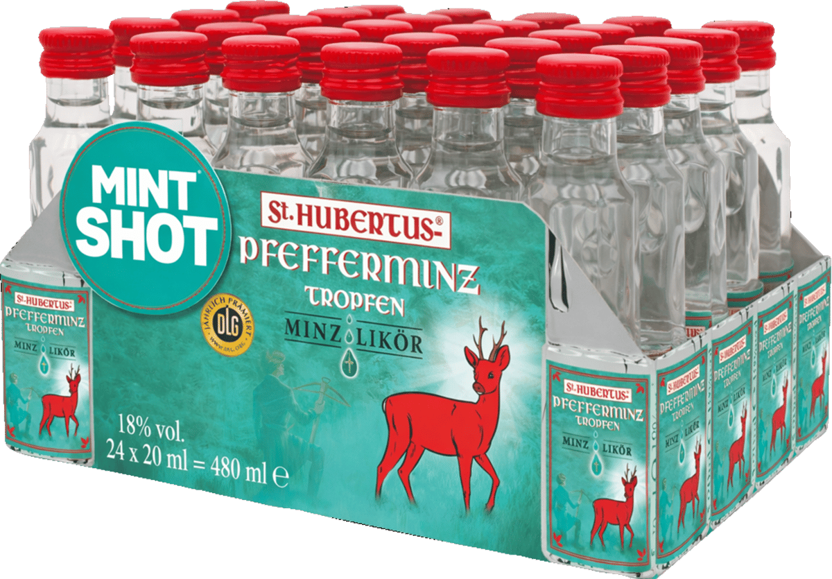 St. Hubertus Pfefferminz 18% 24x20ml