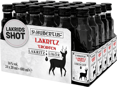 Modelbillede af Hubertus Shot Lakrids 16% 24x20ml