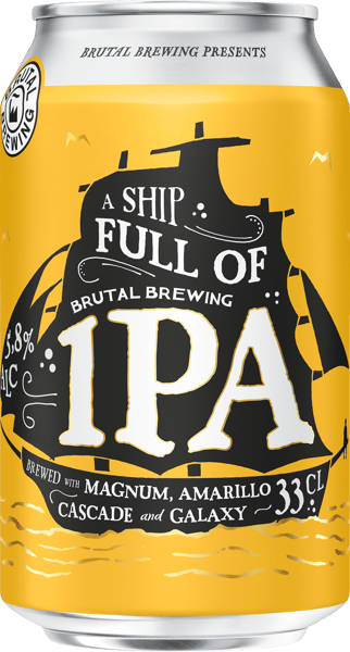 Modelbillede af Brutal Brewing A Ship Full of IPA 5,8% 24x0,33l
