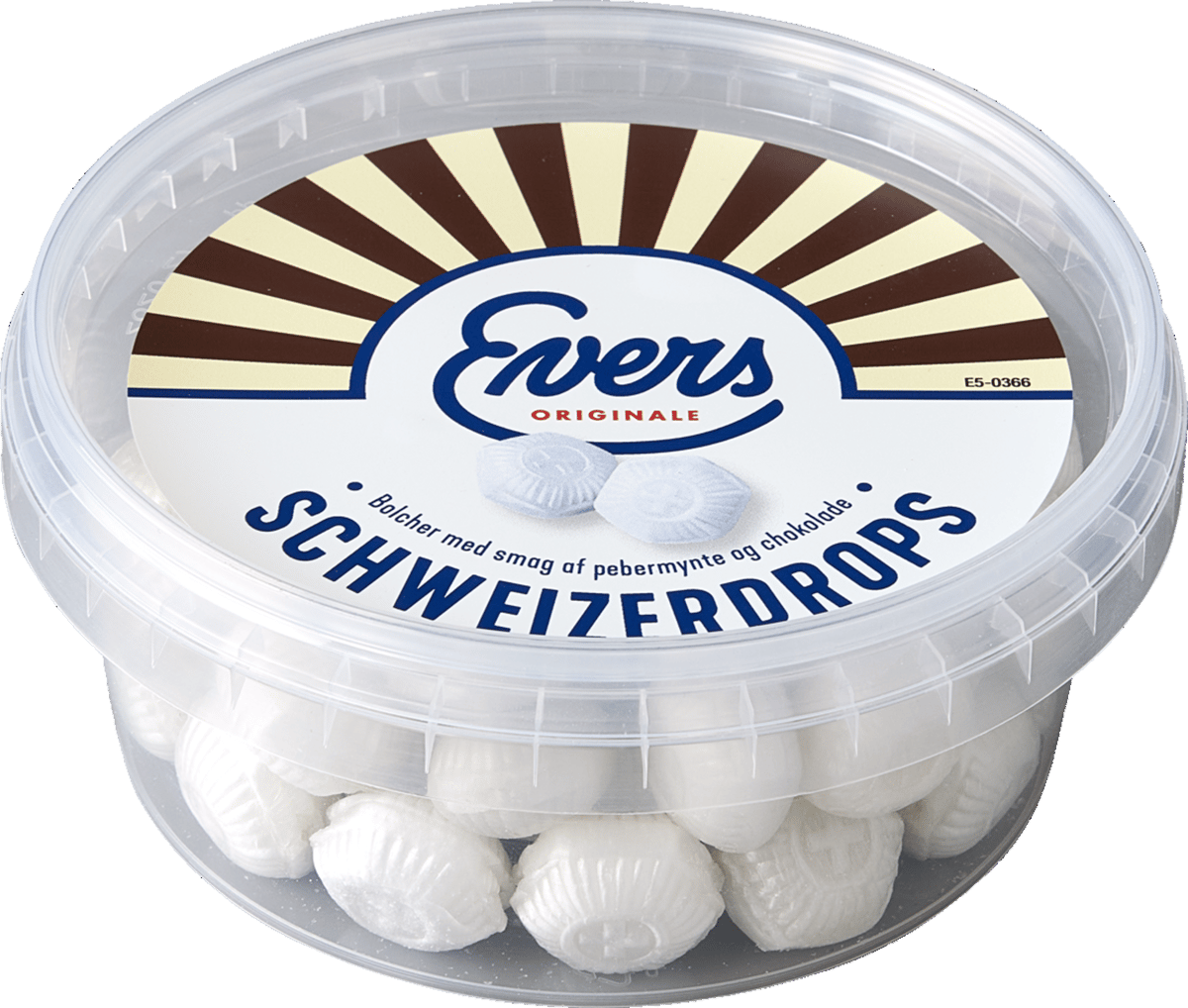 Evers Schweizerdrops 180g bøtte
