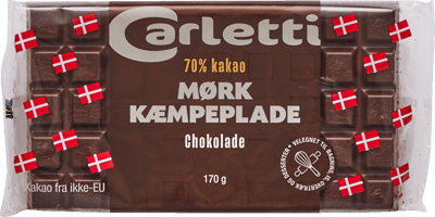 Modelbillede af Carletti Kæmpeplade mørk 70% 170 g