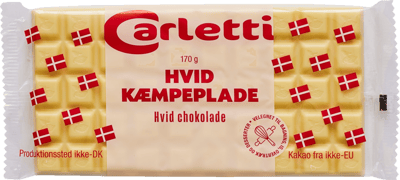 Modelbillede af Carletti Kæmpeplade Hvid 170 g
