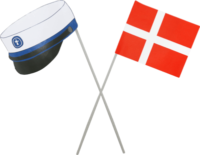 Modelbillede af Studenterhue&Flag Blå På Pind