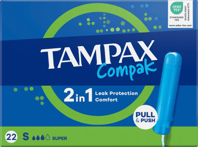 Modelbillede af Tampax Compak Super Tampons 22 stk