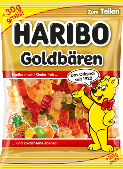 Modelbillede af Haribo Goldbären 205g