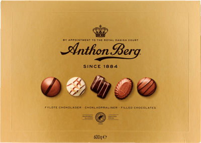 Modellbild av Anthon Berg Luxury Gold 600 g