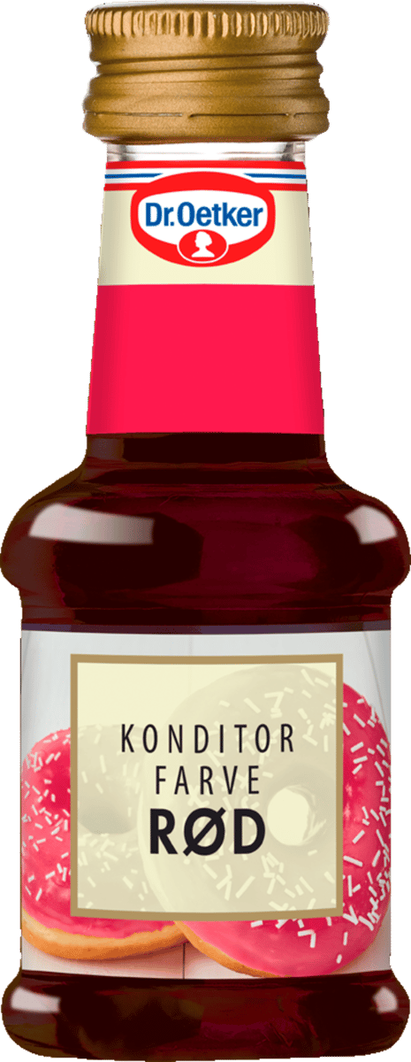 Konditorfarve Rød Dr. Oetker 38 ml