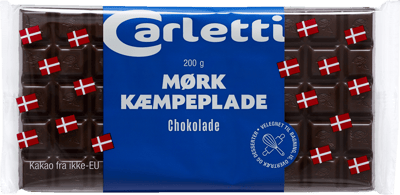 Modelbillede af Carletti Kæmpeplade Mørk 200 g