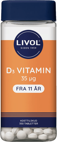 Modelbillede af Livol D-vitamin 35µg 350 stk