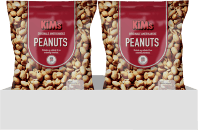 Modellbild av KiMs Saltede Peanuts 18x235 g