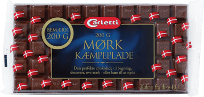 Modelbillede af Carletti Kæmpeplade Mørk 200 g