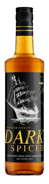Modelbillede af No.1 Old Caribbean Dark Spiced with Rum 35% 1 l.