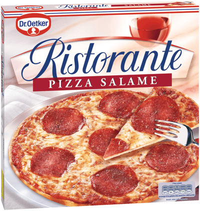 Modelbillede af Pizza Salami 320g. Ristorante