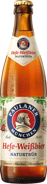 3 fl. Paulaner Hefe Weissbier 5,5% 0,5 l. + pant