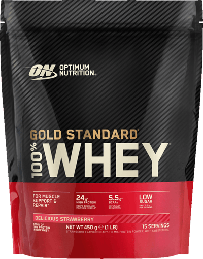 Modellbild av Optimum Nutrition Whey Jordbær 4x450g