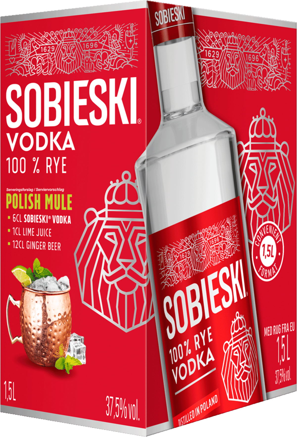 Vodka Sobieski BIB 37,50% 1,5l