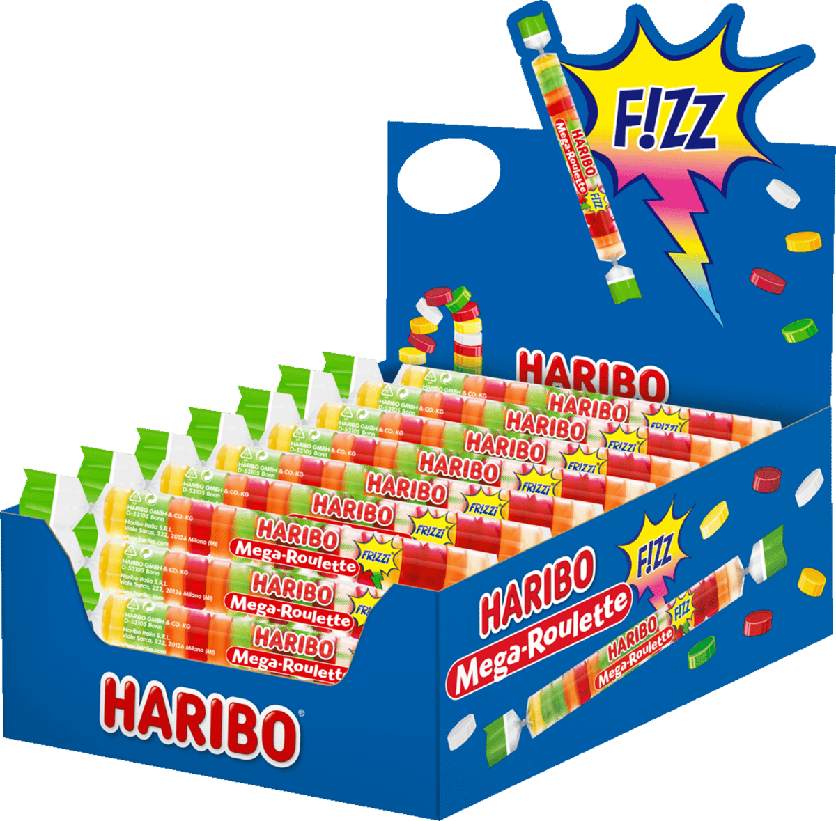 Mega-Roulette Sour Haribo 40x45g