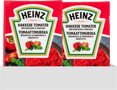 Modelbillede af Heinz Hakkede Tomater m. Basilikum/Oregano 16x390 g