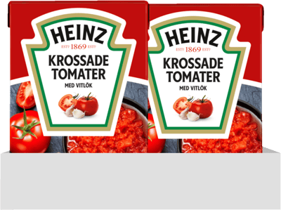 Modelbillede af Heinz Hakkede Tomater m. Hvidløg 16x390 g