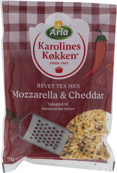Modelbillede af Karolines Køkken Revet Mozzarella/Cheddar