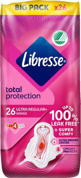 Modelbillede af Libresse Ultra Regular bind med vinger 26 stk.