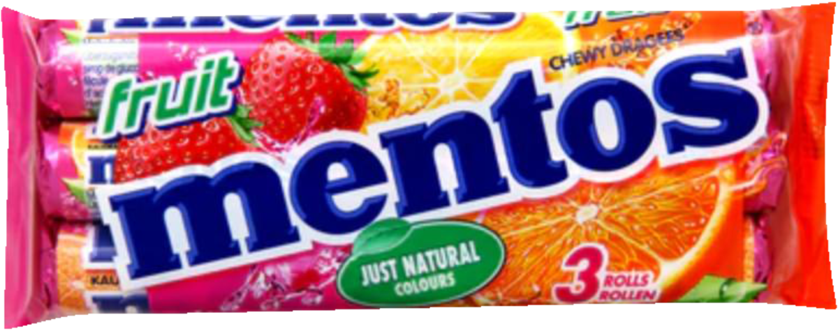 Fruit 3 pak Mentos 114g