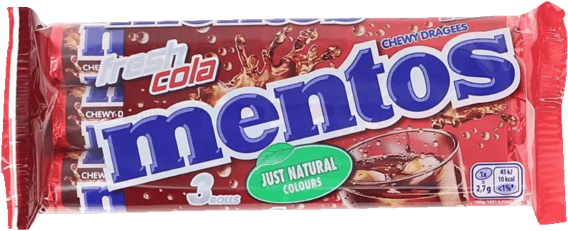Cola 3 pak Mentos
